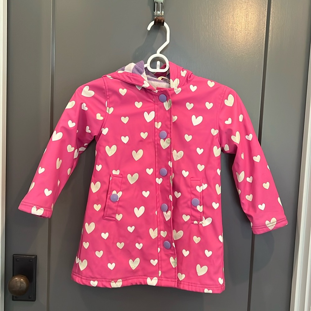 Girls Size 6 Hatley lined raincoat